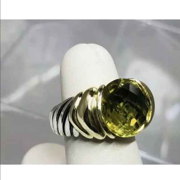 Authentic David Yurman Lemon Citrine 5.5 SS Gold. - Picture 2 of 7